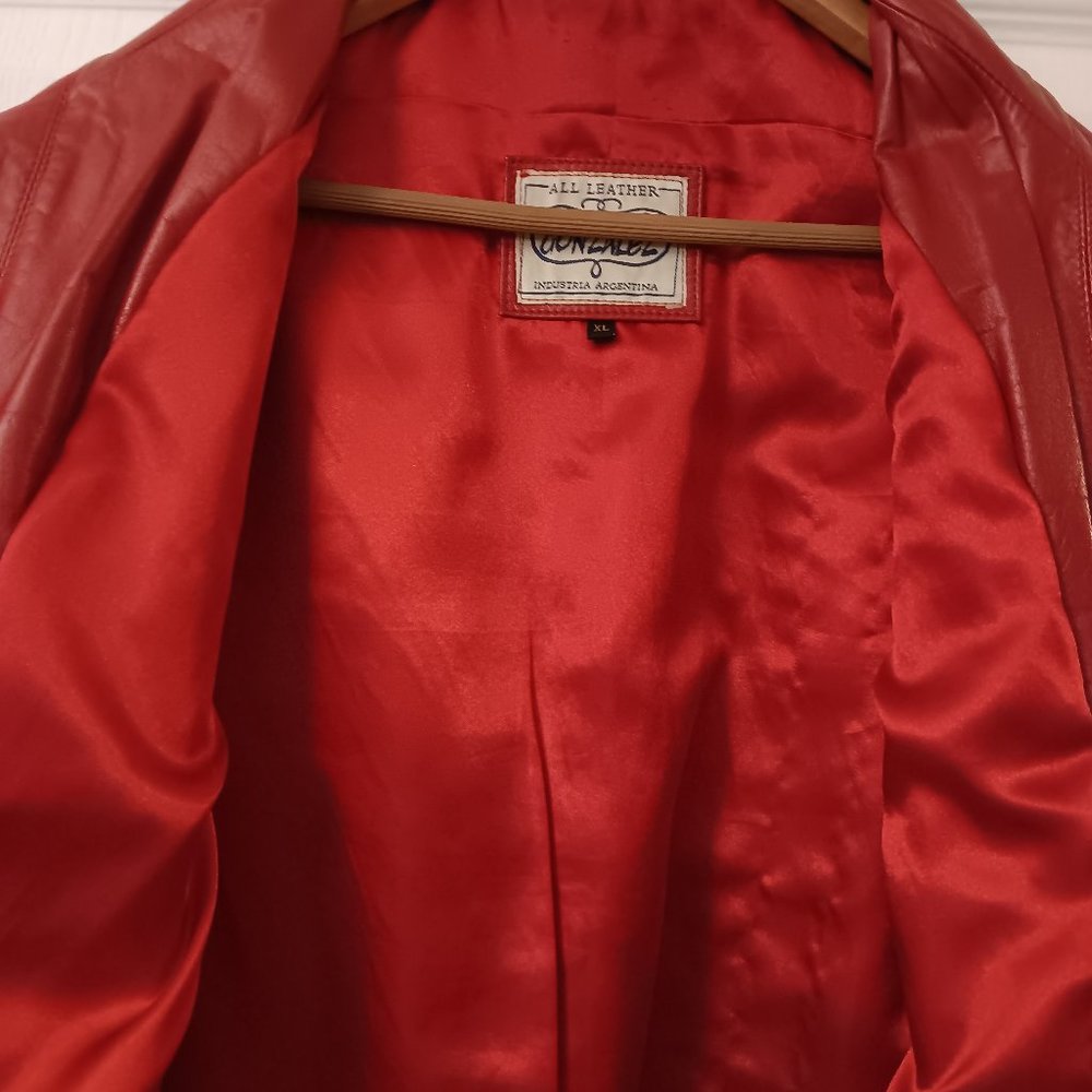 Red Leather Jacket - Picture 3 of 9